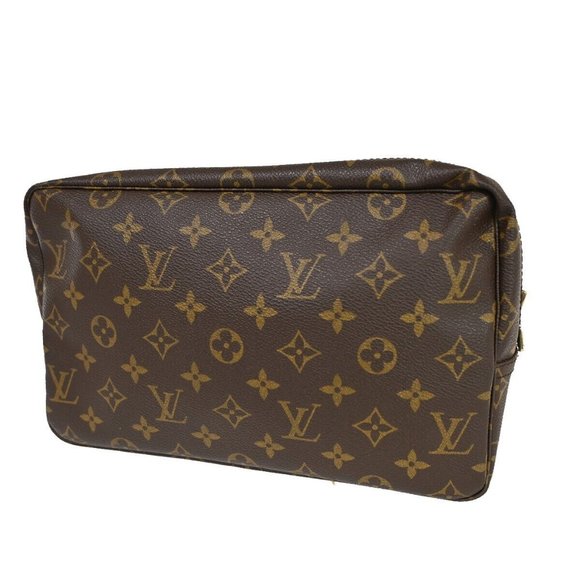 LOUIS VUITTON Trousse Toilette 28 Clutch Hand Bag Monogram Brown M47522 87RJ375 - Picture 1 of 9
